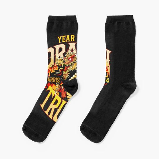 Trump Defeated The Dragon * 2024 Chinese Year of The Dragon Socks