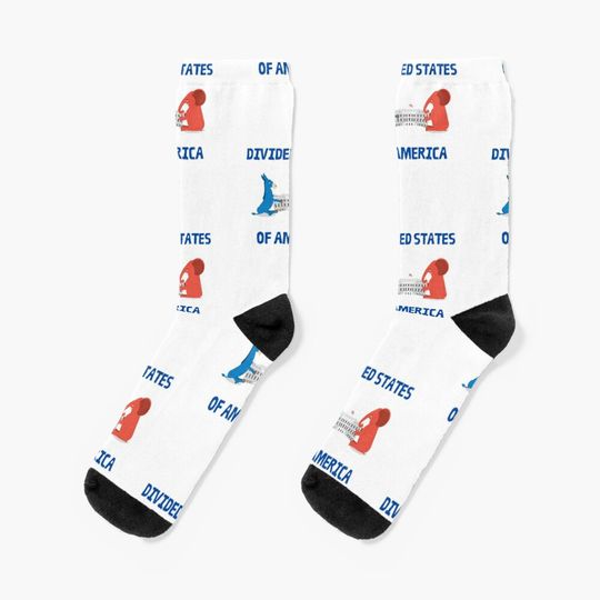 Funny American Politics Political Democrat Republican Election 2024 Socks