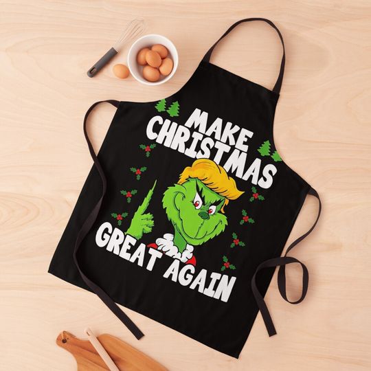 Make Christmas Great Again Donald Trump 2024 Xmas Apron