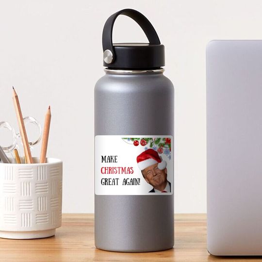 Funny Christmas Card, Donald Trump, Make Christmas great again, Card/Sticker Sticker