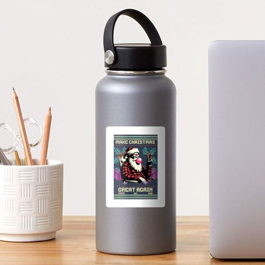 Make Christmas Great Again Trump Ugly Christmas Shirt Boys Essential T-Shirt Sticker