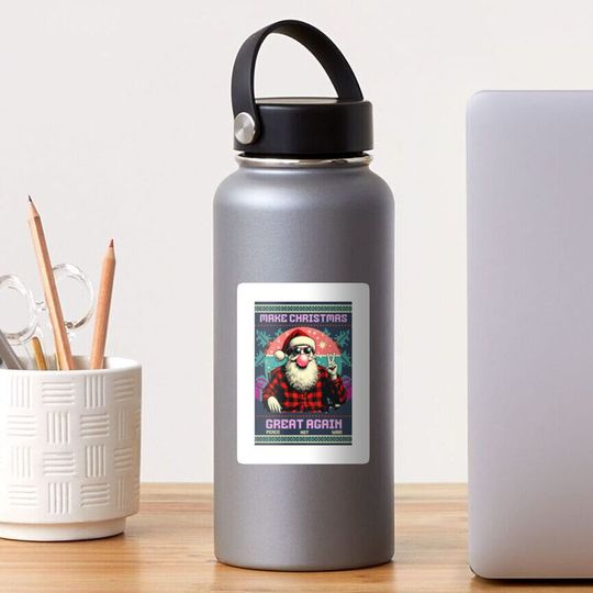 Make Christmas Great Again Trump Ugly Christmas Shirt GIRLS Essential T-Shirt Sticker