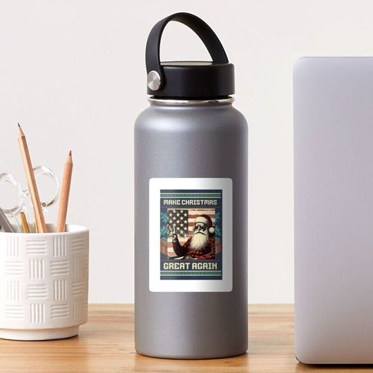 Make Christmas Great Again Trump Ugly Christmas Shirt BOYS Essential T-Shirt Sticker