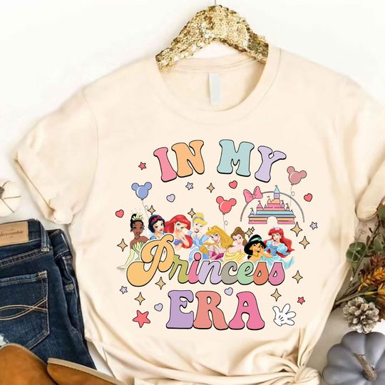 Discover In My Princess Era shirt, Disney Princess Characters Shirt, Disney Girl Trip Shirt
