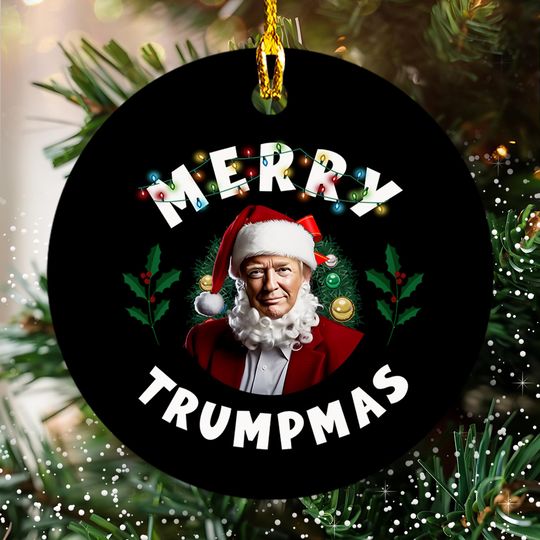 Donald Trump Merry Trumpmas Ornament, Trump Xmas Ornament, Merry Christmas Gift, Donald Trump Christmas Gift, Christmas Gift Decor