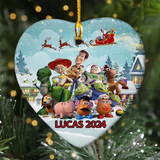 Personalized Ornament Cowboy Doll And His Friend, Toy Cartoon Movie Xmas Ornament, Customized Christmas Tree Decor Gift For Kid