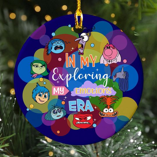 Inside Out 2 Christmas Ornament, In My Exploring My Emotions Era Ornament, Inside Out 2 Family Keepsake, Inside Out Movie Character Gift