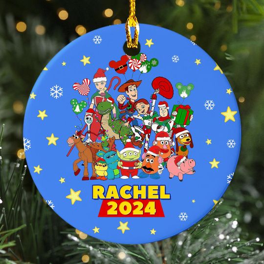 Personalized Toy Story Christmas Ornament, Custom Name Toy Story Ornament Christmas Tree Decor, Toy Story Family Group Keepsake Gift For Kid