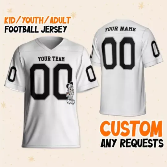 Custom Disney Mickey Super Raiders Sport Classic White Football, Disney Sport
