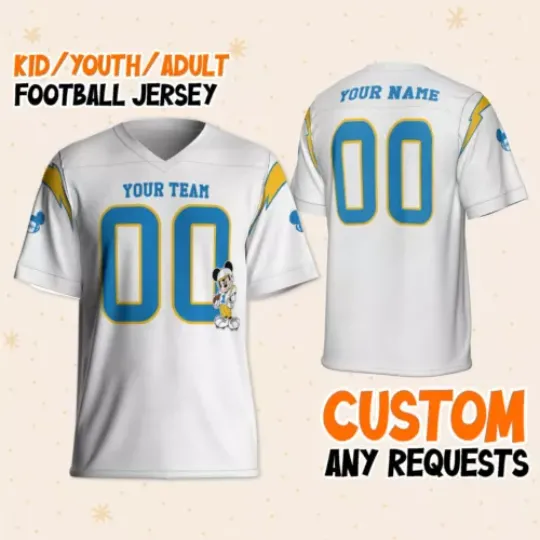 Custom Disney Mickey Super Charger Sport Classic White Football