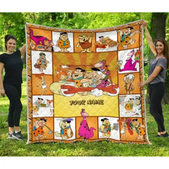 Personalized The Flintstones Quilts, The Flintstones Quilt Blanket
