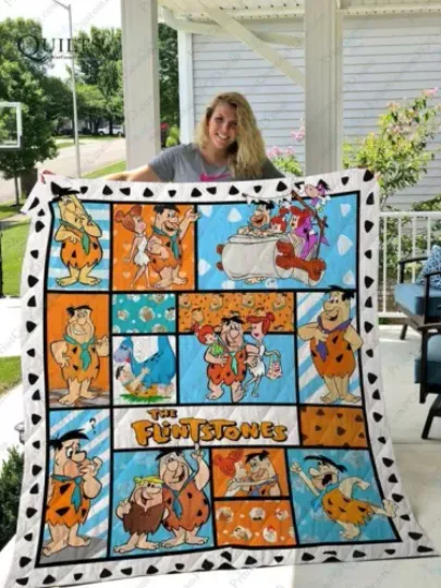 Fred Flintstone Quilt, The Flintstones Cartoon Movies Quilt Blanket