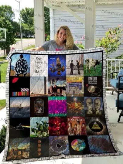 Pink Floyd Albums Cover Poster Version Quilt Blanket, Gift For Fans