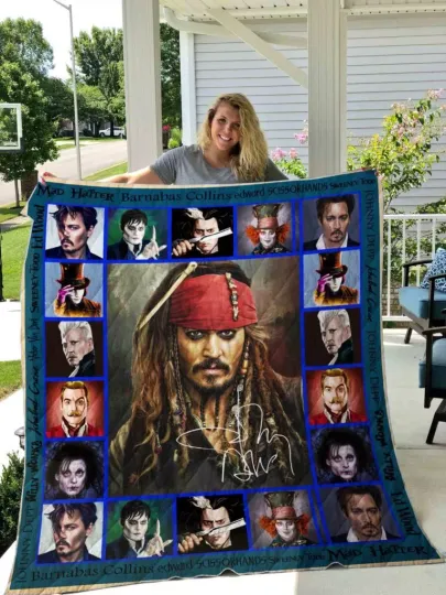 Johnny Depp Quilt Blanket, Gift For Fans
