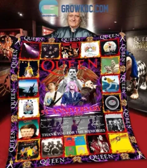Queen 55th Anniversary 1970-2025 Thank You Blanket Quilt
