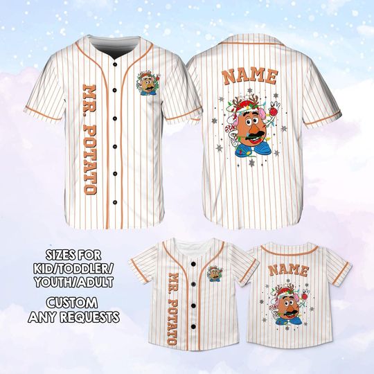 Personalized Toy Story Mr Potato Baseball Jersey, Toy Story Movie Mr Potato Jersey, Disney Family Trip Shirt, Disney Baseball Jersey