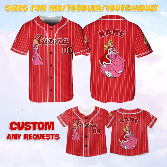 Sleeping Beauty Arora Baseball Jersey, Arora Birthday Jersey, Sleeping Beauty Disney Baseball Jersey, Arora Christmas Jersey