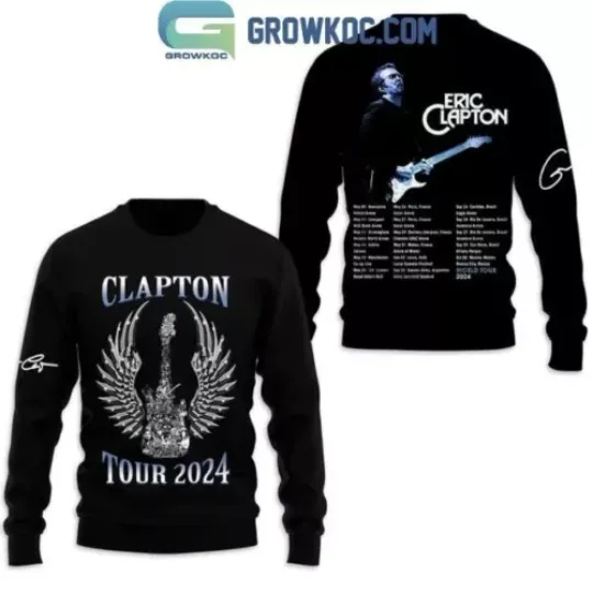 Eric Clapton World Tour 2024 All The Location T-Shirt
