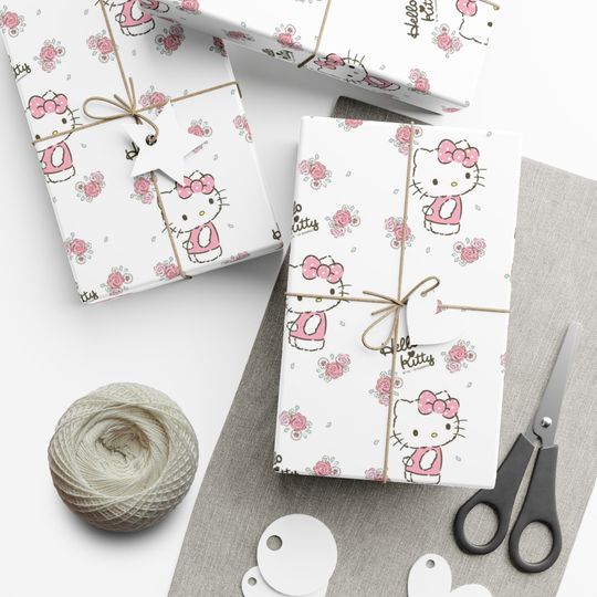 Hello Kitty Gift Wrap Papers | Kawaii Wrapping Paper | Wrapping Paper Sheet | Luxury Gift Wrapping | Birthday Gift Wrap | Gift Paper Sheets