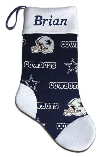 Personalized football Dallas Cowboys Football Christmas Stocking