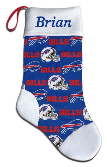 Personalized football Buffalo Bills Football Christmas Stocking