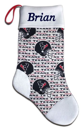 Personalized football Houston Texans Football Christmas Stocking
