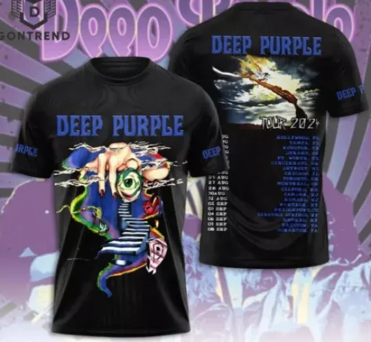 Deep Purple Tour 2024 Special Design 3D T-Shirt