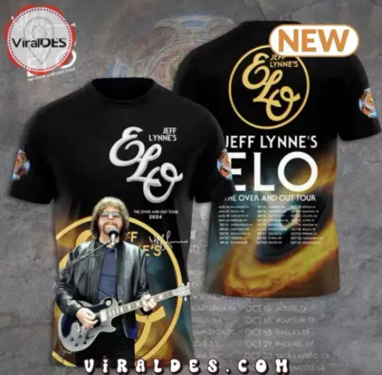 Jeff Lynne Elo The Over And Out Tour 2024 3D Shirt