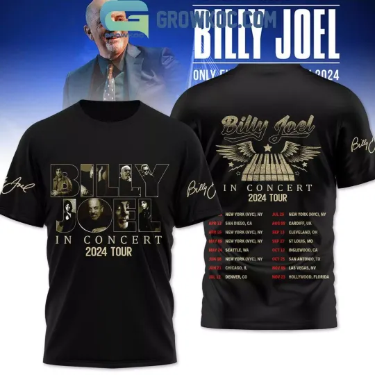 Billy Joel In Concert Just The Way You Are 2024 Tour 3D T-Shirt