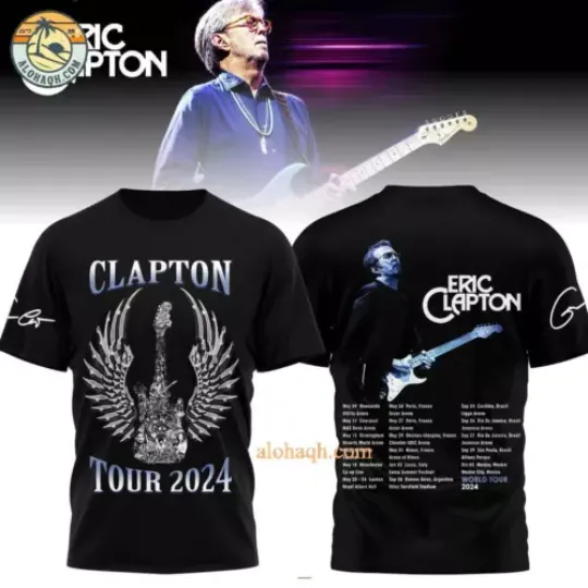Eric Clapton World Tour 2024 3D T-Shirt