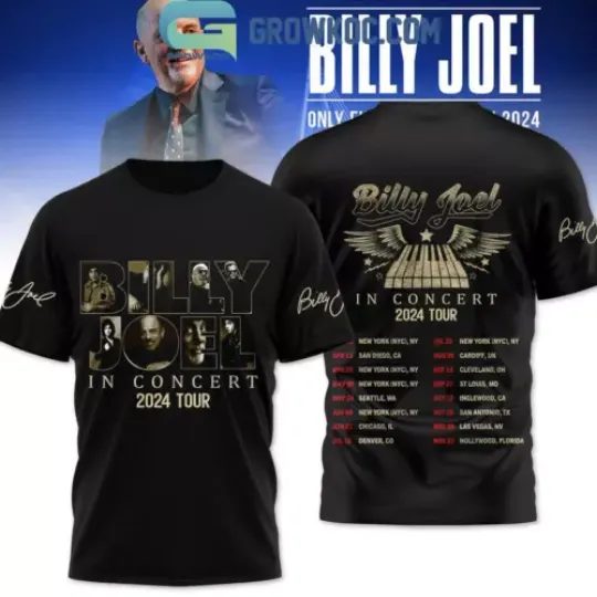 Billy Joel In Concert Just The Way You Are 2024 Tour 3D T-Shirt