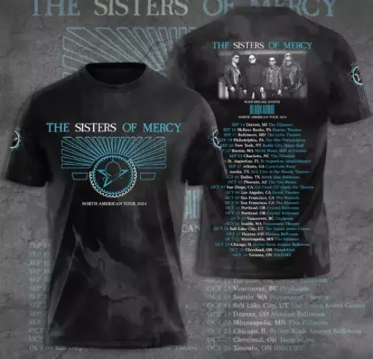 The Sisters Of Mercy North American Tour 2024 3D T-Shirt