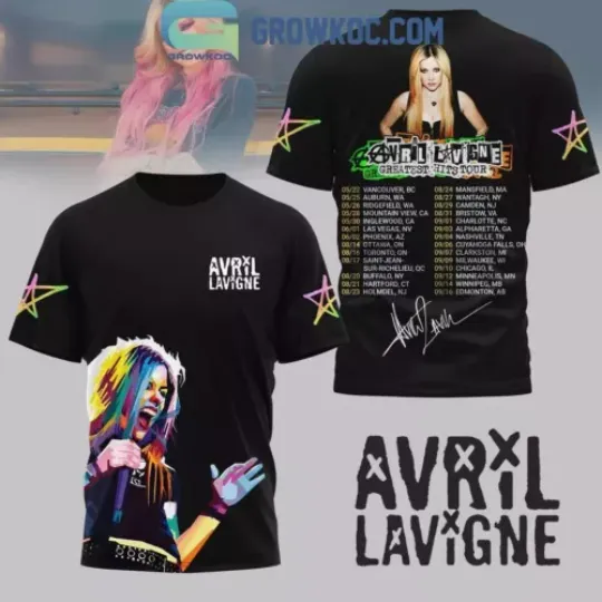 Avril Lavigne The Greatest Hits Tour 2024 3D T-Shirt