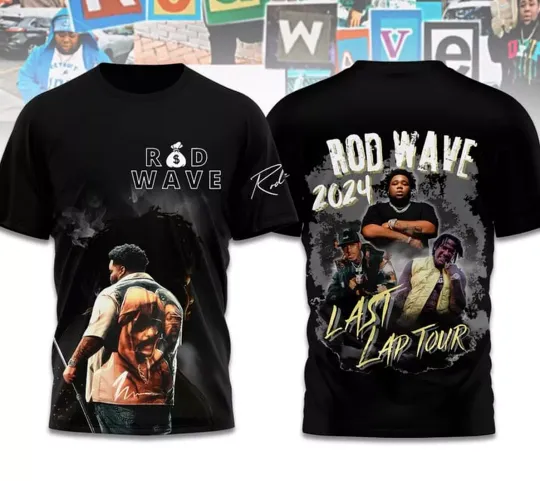 2024 Rod Wave The Last Lap Tour 3D T-Shirt