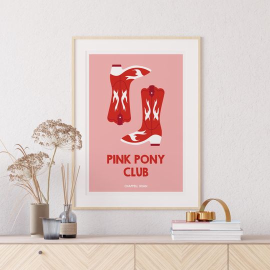 Chappell Roan - Pink Pony Club Print  - Musical Wall Art Poster - LGBTQ+ Home Decor