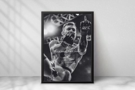 Conor McGregor Motivational Quote Poster, MMA Wall Art Boxing Poster, UFC Fighter, Fight Poster Sports Poster, Motivational Poster