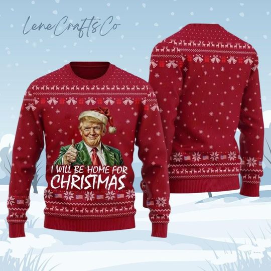 Trump Christmas Sweater, Vote Election Ugly Sweater, Make America Great Xmas Sweater, MAGA Holiday Sweater, Donald Trump Sweater Men