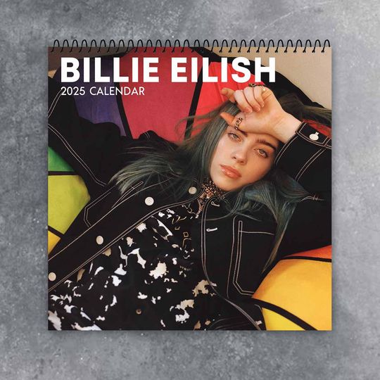 Billie Eilish Wall Calendar 2025 | Celeb 2025 Calendar | Happier Than Ever Album| MTV Video Music Awards | Best Gift For Christmas, New Year