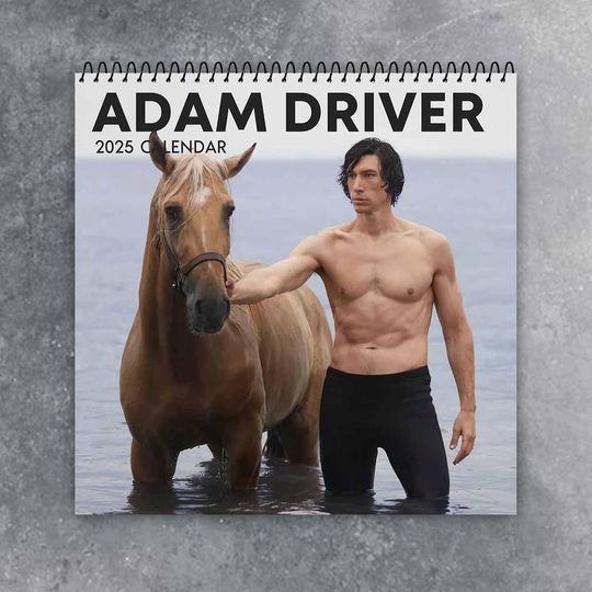 Adam Driver Wall Calendar 2025 | Celeb 2025 Calenda | SW Movie | Adam Driver Actor Fan | Best Gift For Christmas, New Year