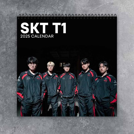 SKT T1 Wall Calendar 2025 | Celeb 2025 Calendar | Gaming Legend | League of Legends Champions Tour | Gift For Christmas, New Year