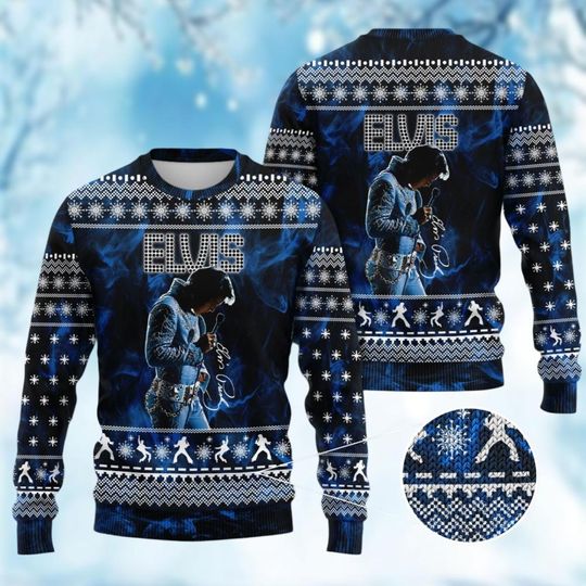 Elvis Presley Xmas Sweater, Elvis King Ugly Sweater, Elvis Memories Xmas Sweater, King Of Rock And Roll Shirt, Gift For Elvis Fan