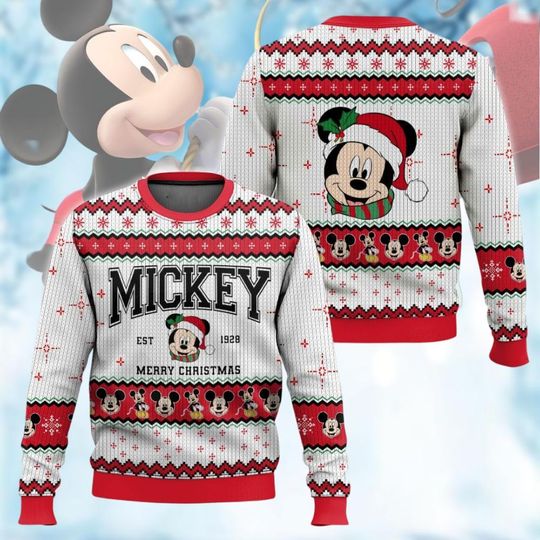 Mickey Mouse Ugly Sweater, Mickey Friends Xmas Sweater, Mickey Disney Xmas Sweater, Disneyland Christmas Sweater, Magic Kingdom Gift
