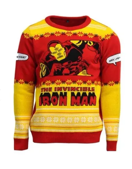 Small (UK) Iron Man Ugly Christmas Xmas Jumper Sweater Numskull Marvel Avengers