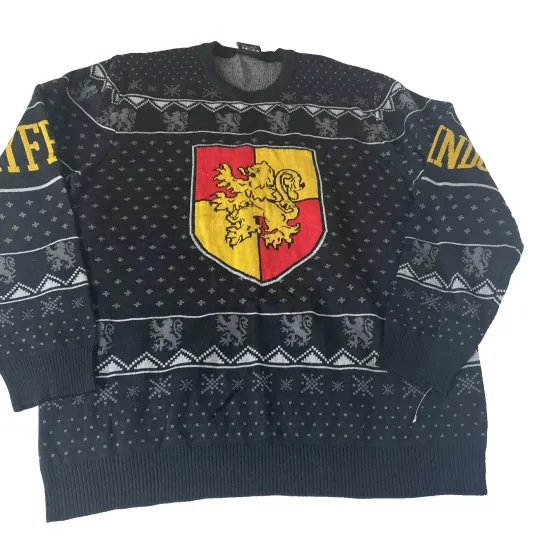 Harry Potter Men's House Crests Ugly Christmas Sweater Size XXL Gryffindor