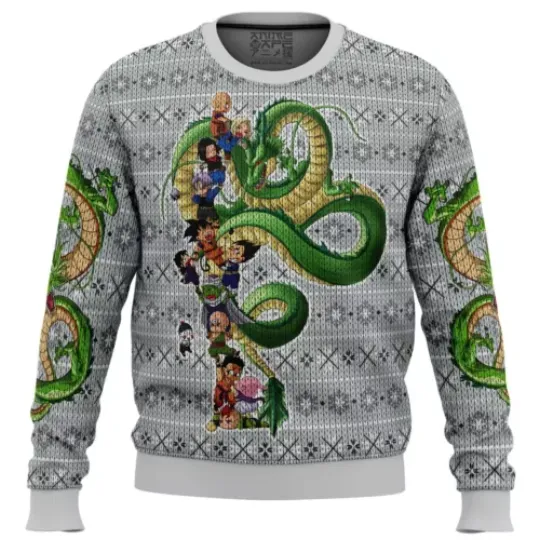 DBZ Play with the Dragon Ugly Christmas Sweater - Anime Holiday Apparel