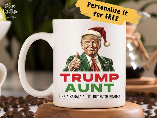 Discover Trump Aunt Mug | Funny Christmas Gift for Donald Trump Supporter Republican, Favorite Aunty | MAGA Auntie Coffee Cup Xmas Gifts
