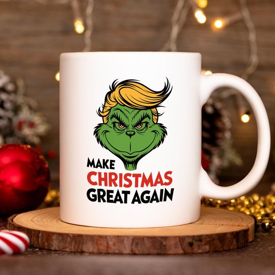 Make Christmas Great Again Mug, President Trump Mug, Funny Christmas Mug, Christmas Gift, Donald Trump, Movie Mug, Funny Mug, Trump Mug