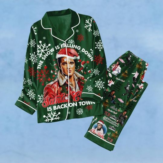 Elvis Presley Pajamas Set, Rock And Roll Pajamas, King Of Rock And Roll Holiday Pajamas, Elvis Quotes Pajamas Pants, Music Lover Gift