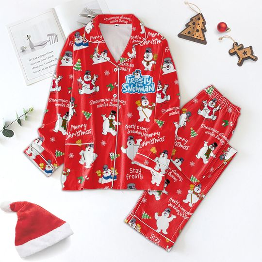 Frosty The Snowman Pajamas, Let it Snowman Pajamas, Disney Snowman Women Pajamas, Frosty And Friends Pajamas, Christmas Movie Pajamas
