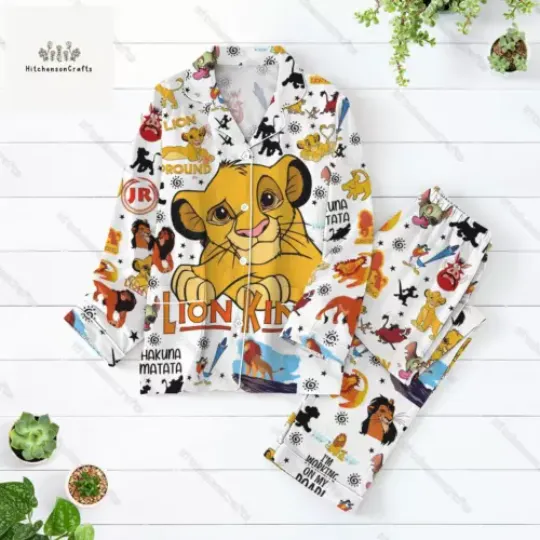 Disney Lion King Pajamas Set, Simba Pajamas Family, Movie Pajamas Christmas,